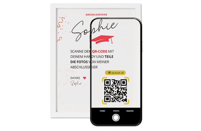Picbook - Fotos und Videos Abschlussfeiergäste QR-Code